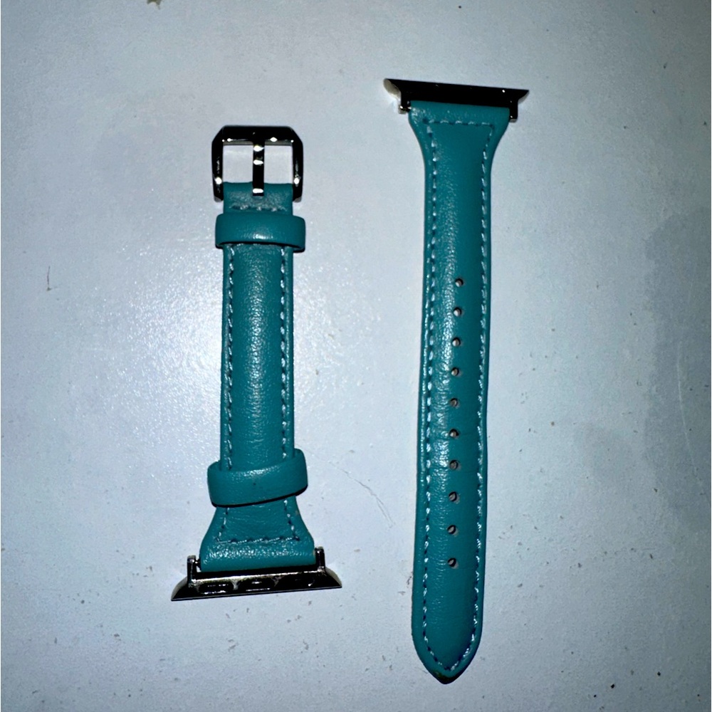Turquoise Leather 38mm Apple Watch Band